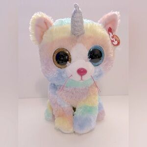 Multicolor Unicorn Cat Plush - Heather (Ty Beanie Boo)